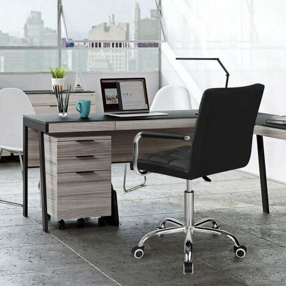 Mid Back PU Leather Office Chair