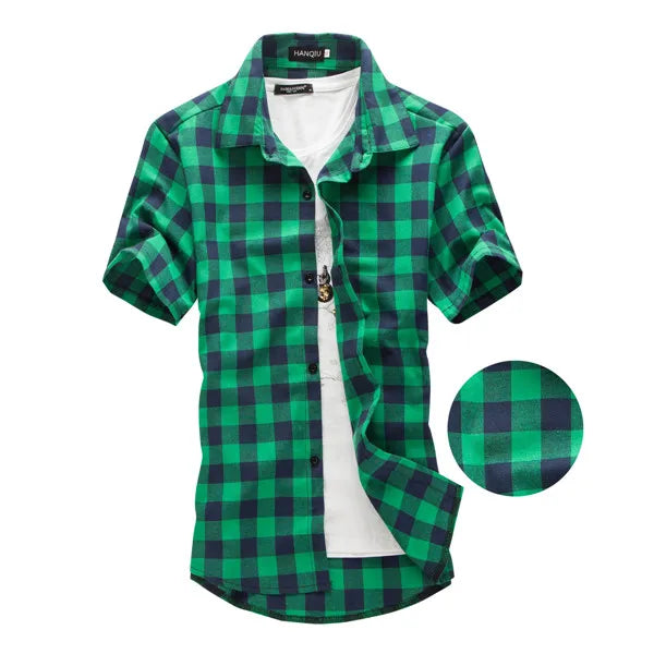 Men’s Red Black Plaid Shirt