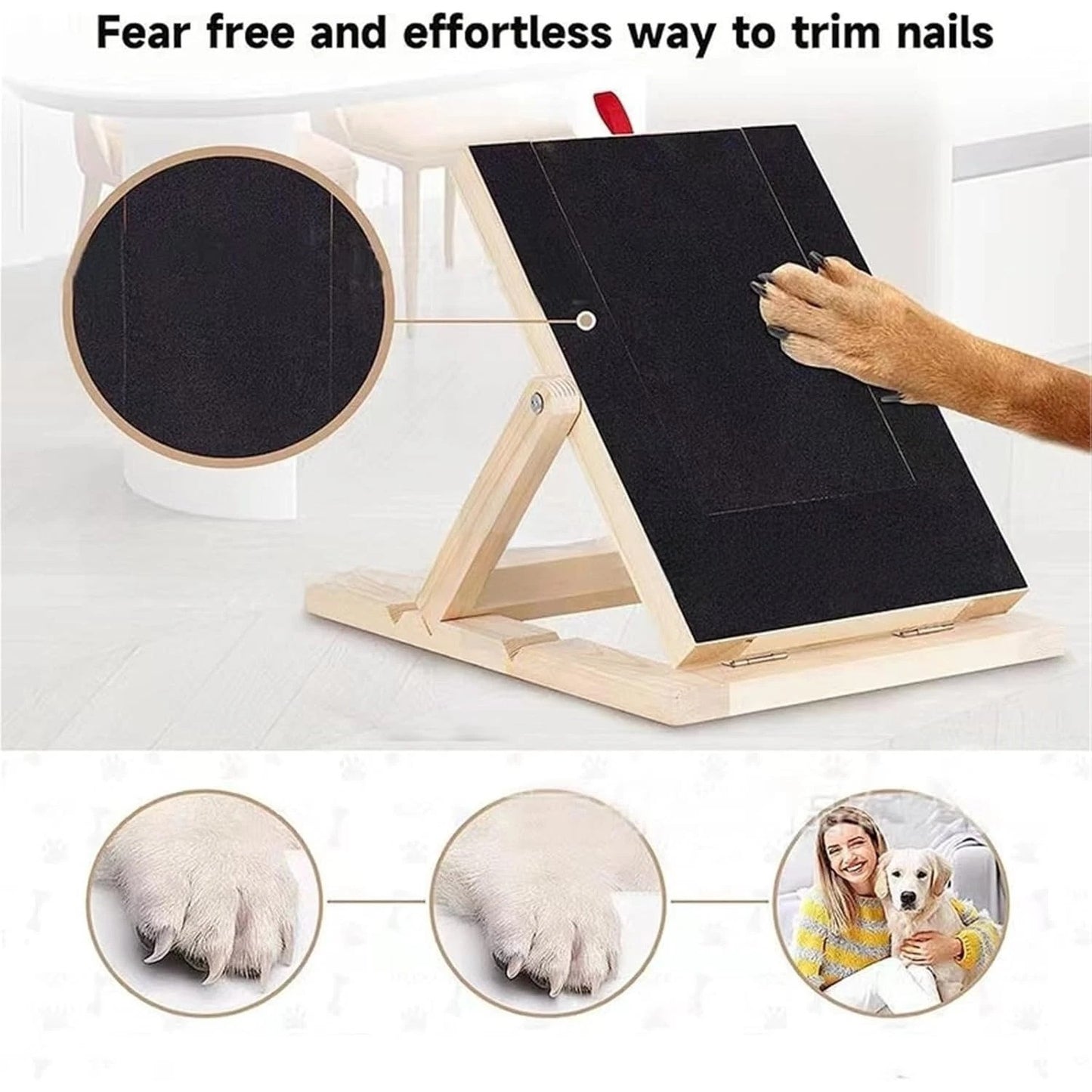 Wood Dog Nail Scratch Pad