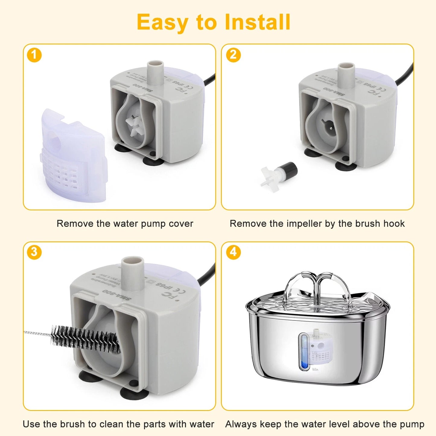 Pet Water Fountain Replacement Pump