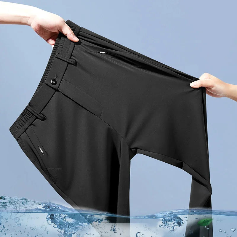 Men's Ice Silk Summer Business Trousers