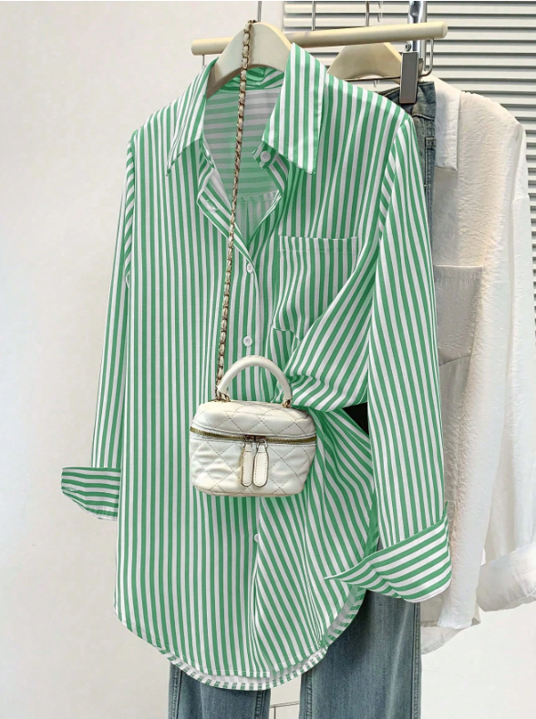 Women’s Striped Long Sleeve Blouse