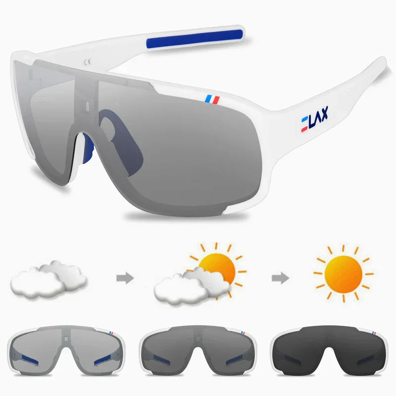 ELAX Polarized Photochromic Cycling Sunglasses