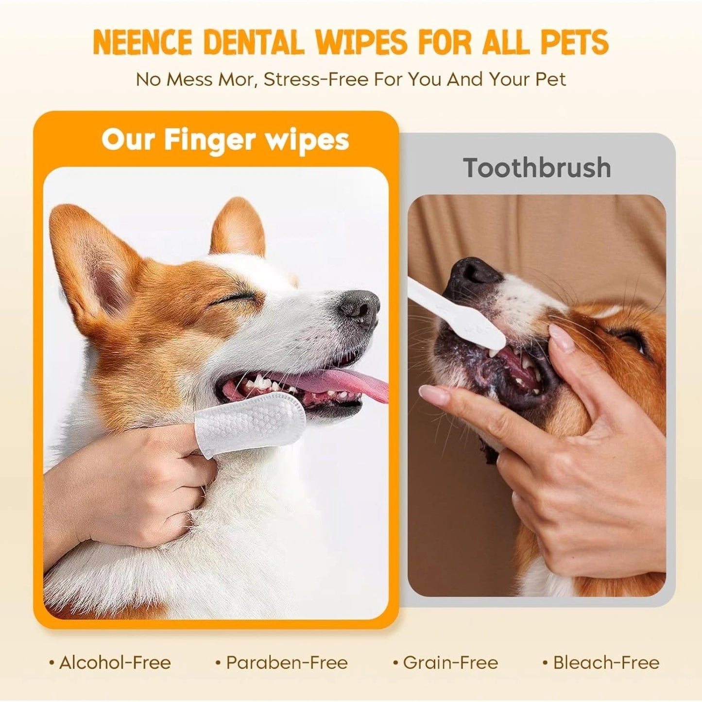 Pet Dental Care Finger Wipes