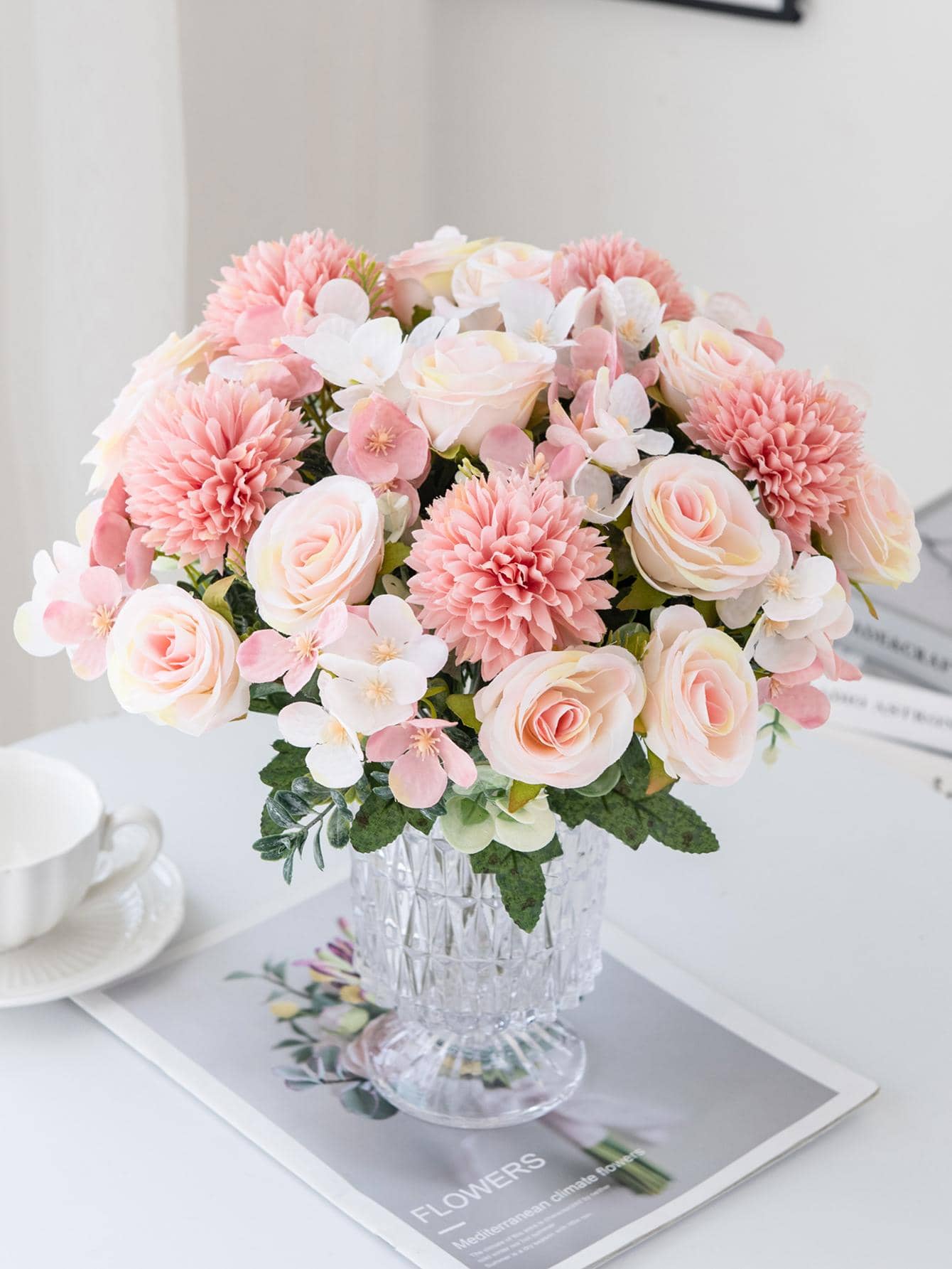 Artificial Rose Flower Bouquet Decor