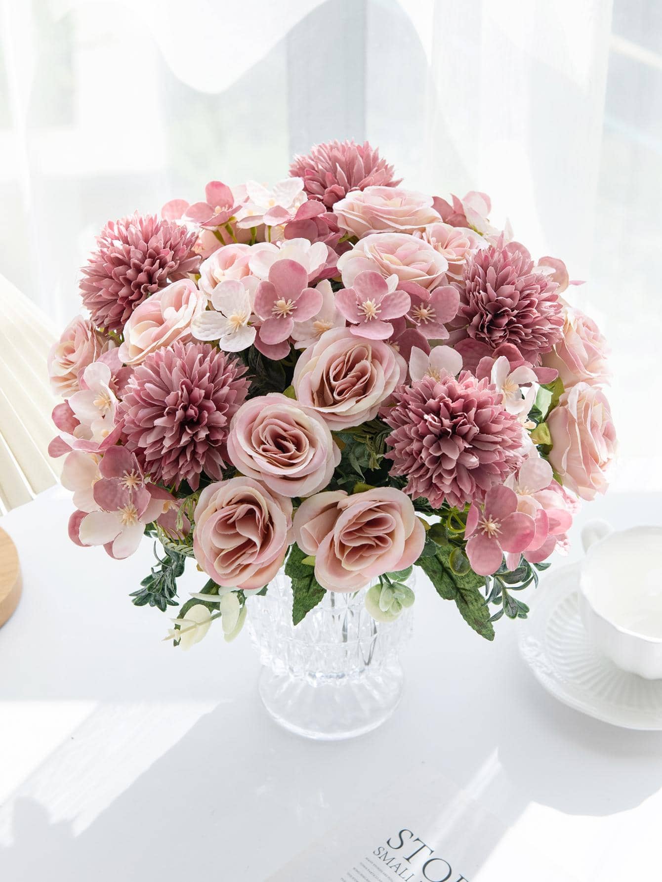 Artificial Rose Flower Bouquet Decor