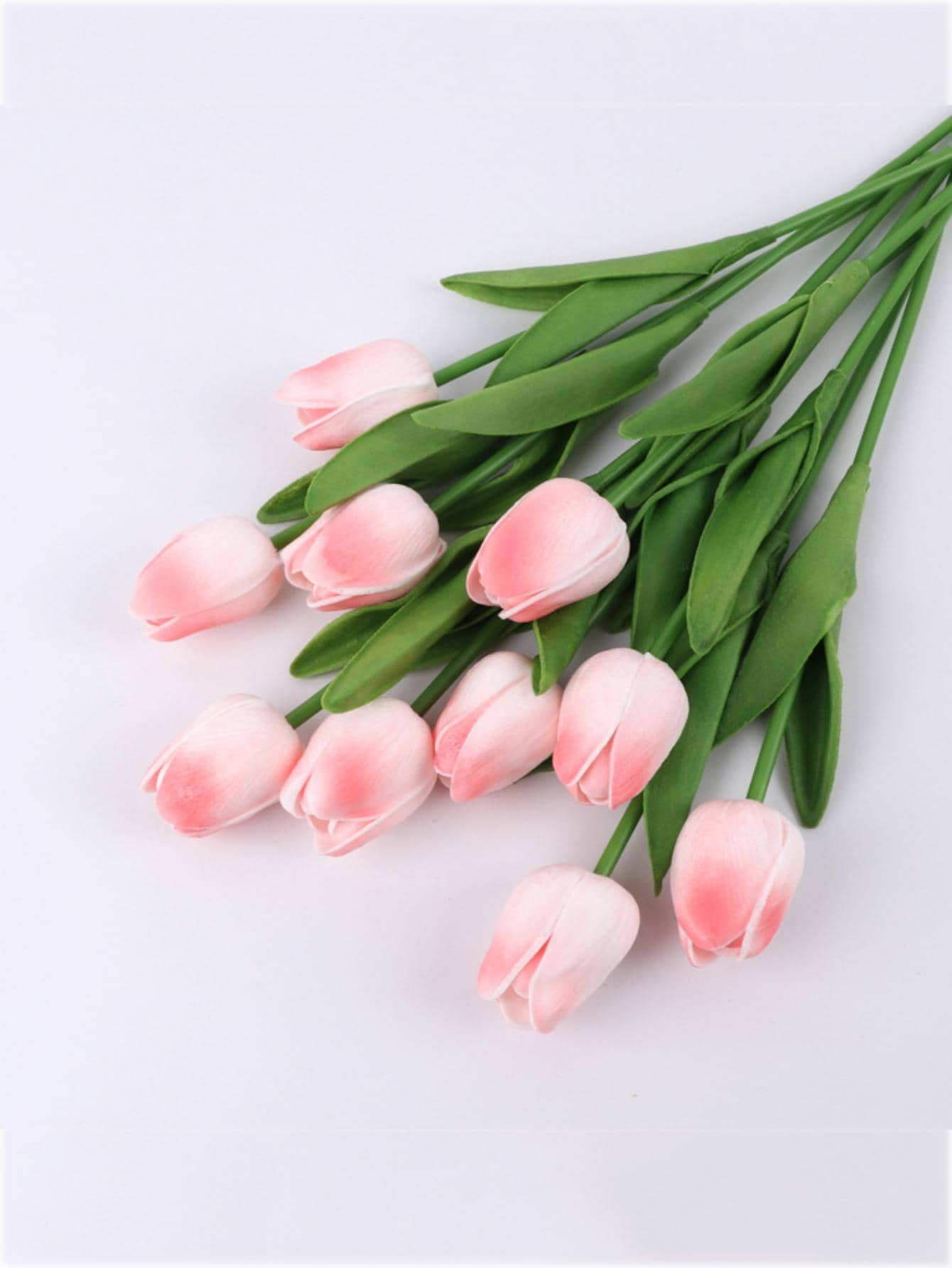 3pcs/6pcs Mini White Tulip Artificial Flowers, Wedding Home Decor, Realistic Fake Tulips Gifts Birthday Graduation