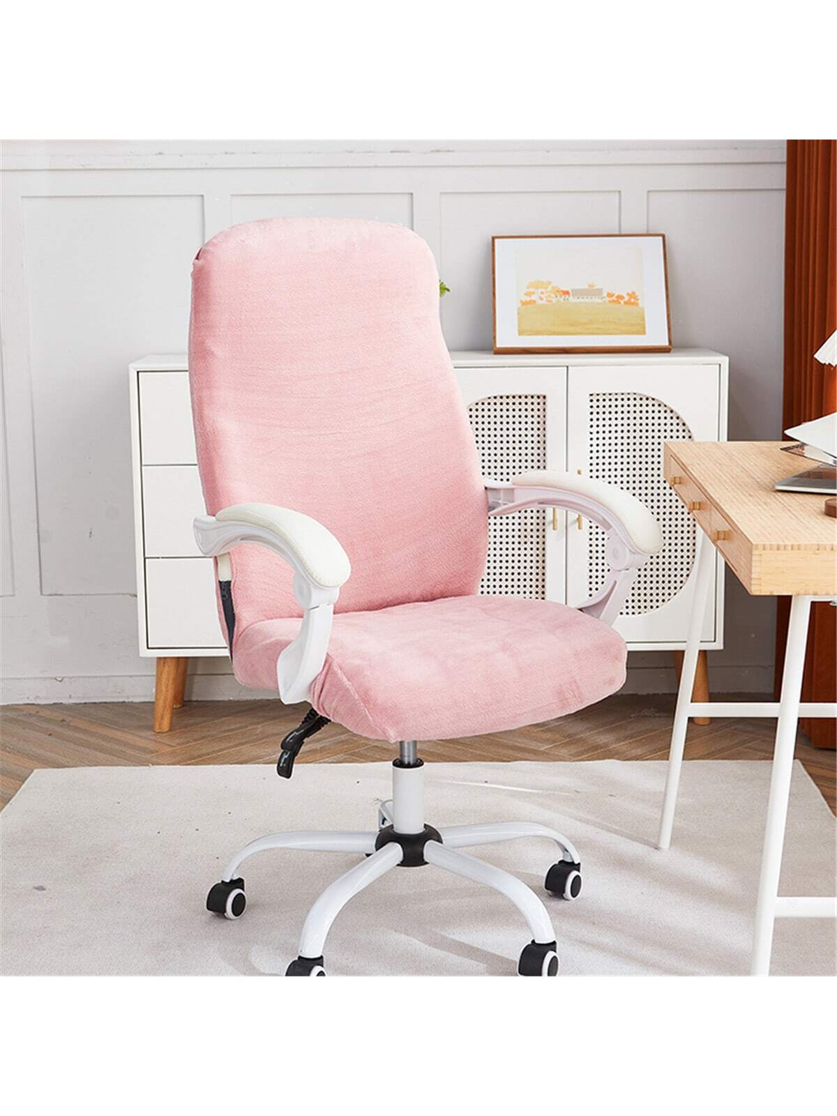 Velvet Stretch Office Chair Cover