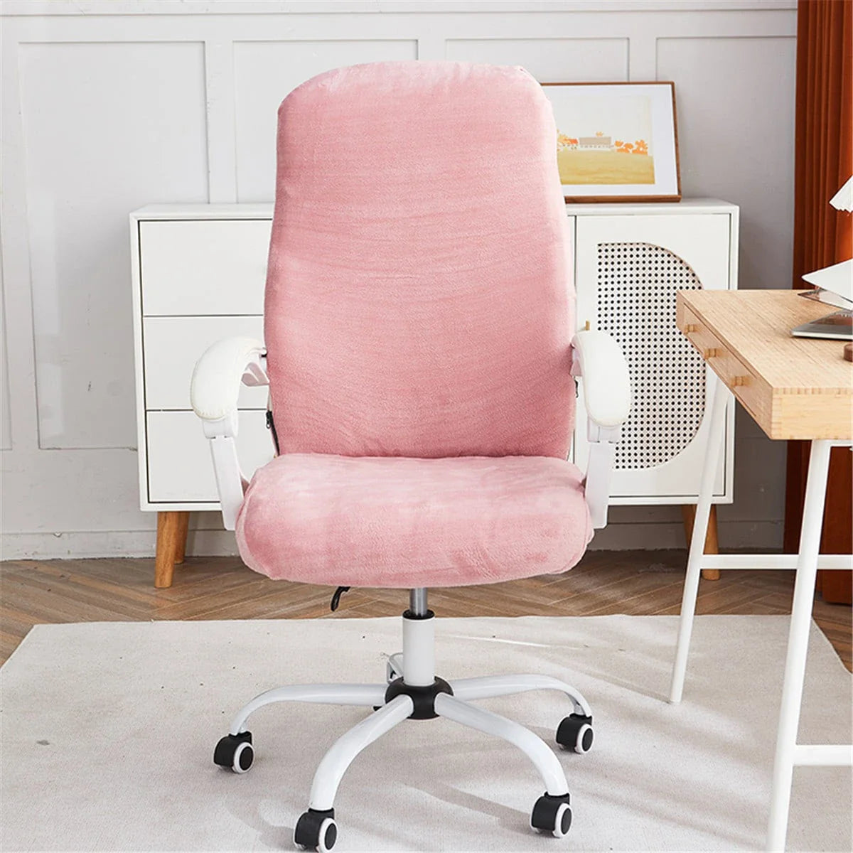Velvet Stretch Office Chair Cover