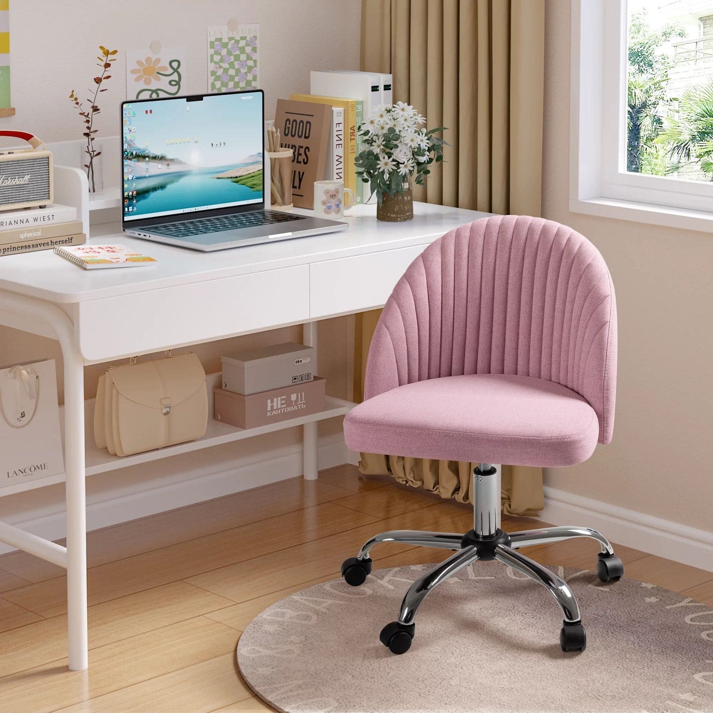 Furmax Armless Swivel Desk Chair