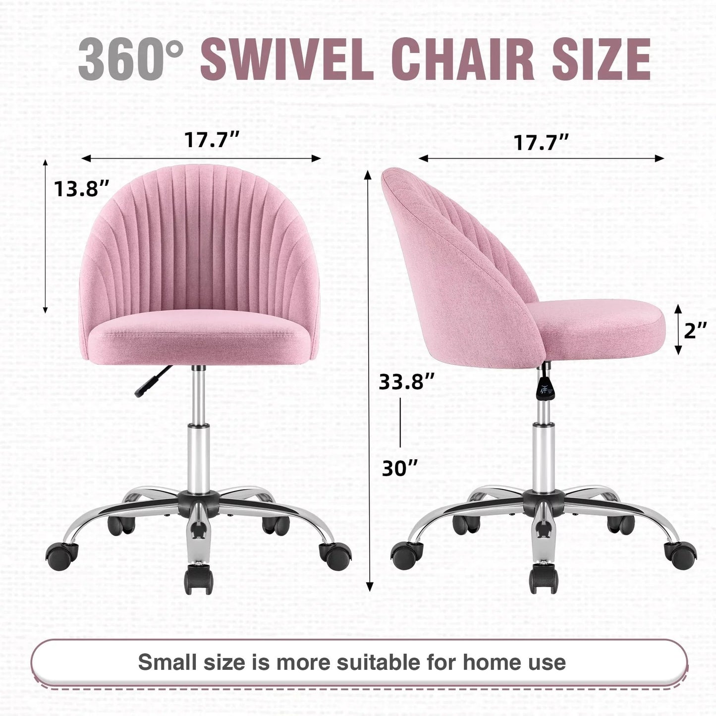 Furmax Armless Swivel Desk Chair