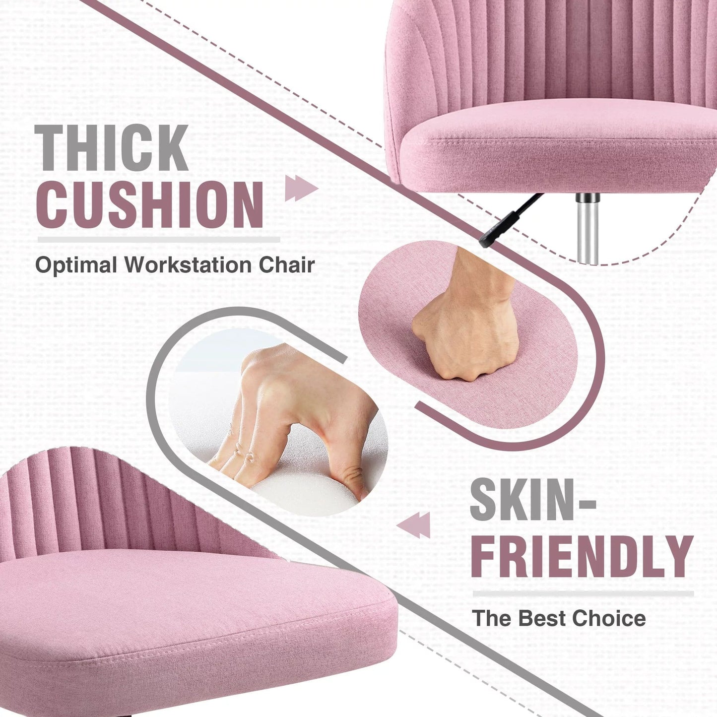 Furmax Armless Swivel Desk Chair