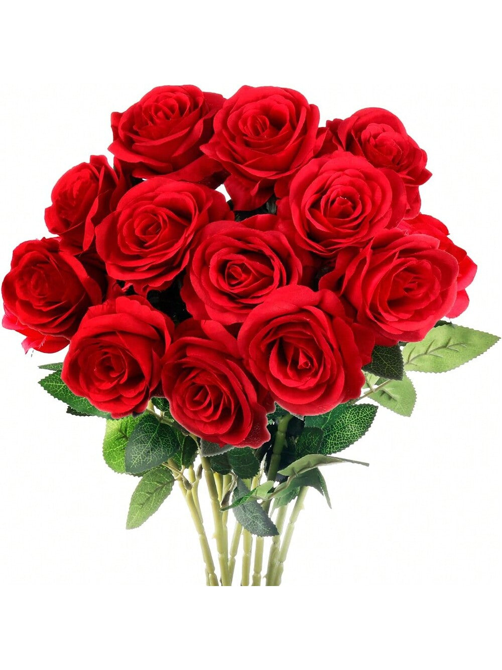 1pc/5pcs/10pcs/12pcs/20pcs Burgundy 20-Inch Artificial Roses, Premium Fake Roses, Suitable For Home Decor, Room Decor, Dining Table Decor, Wedding Decor, Bridal Bouquet, Wrist Corsage, Flower Arrangement Materials