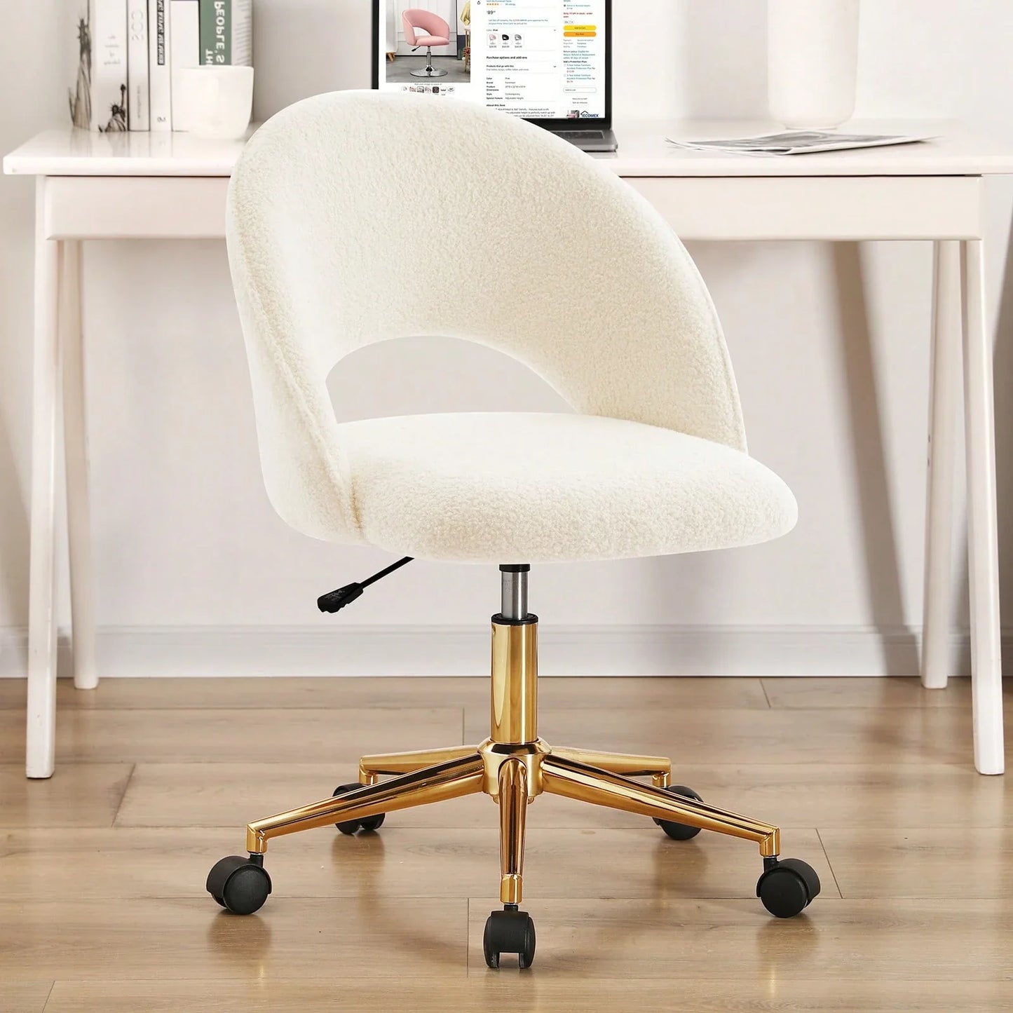 Fumahaus Sherpa Swivel Vanity Desk Chair