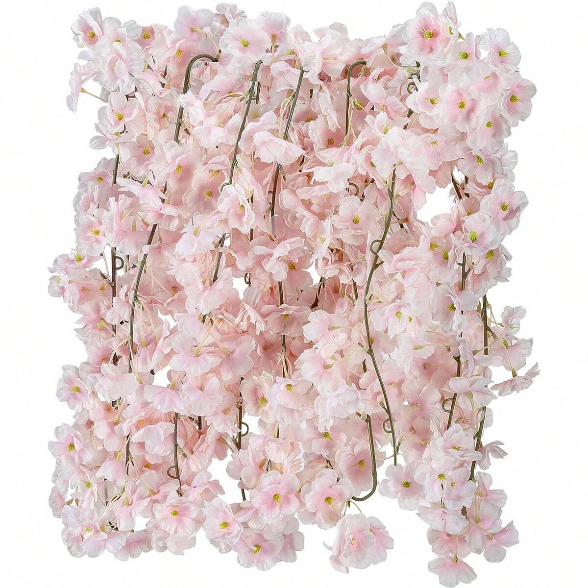 1pc/3pcs Silk Cherry Blossom Vine Artificial Flowers, Bridal Bouquet, Autumn Decor For Vase, Home, Restaurant, Bedroom, Weddings, Parties, Outdoor Garden, Valentine's Day, Graduation Gifts