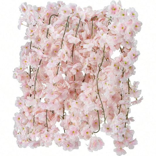 1pc/3pcs Silk Cherry Blossom Vine Artificial Flowers, Bridal Bouquet, Autumn Decor For Vase, Home, Restaurant, Bedroom, Weddings, Parties, Outdoor Garden, Valentine's Day, Graduation Gifts