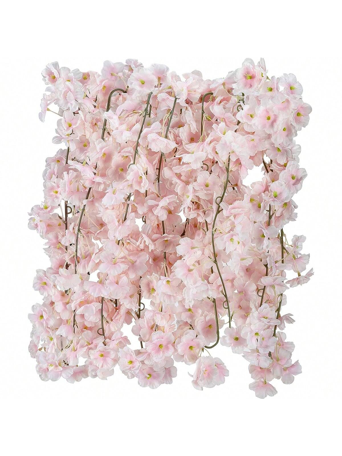 1pc/3pcs Silk Cherry Blossom Vine Artificial Flowers, Bridal Bouquet, Autumn Decor For Vase, Home, Restaurant, Bedroom, Weddings, Parties, Outdoor Garden, Valentine's Day, Graduation Gifts