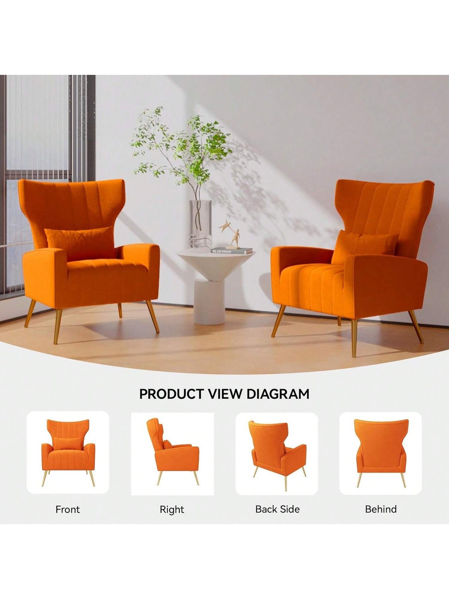 Nalupatio Velvet High-Back Lounge Armchair