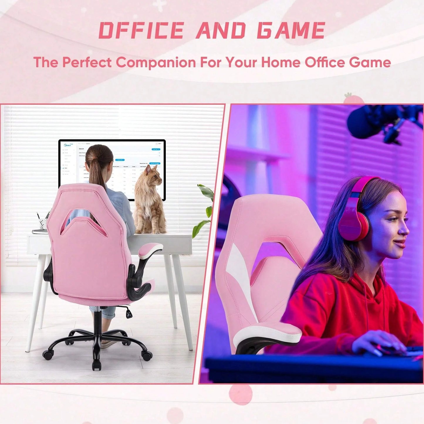 Sweetcrispy Big Tall Leather Office Chair