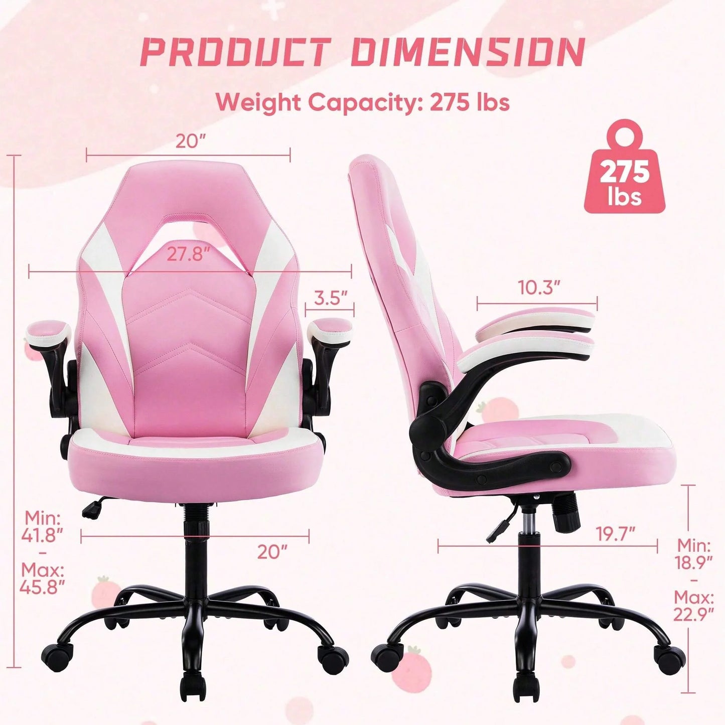 Sweetcrispy Big Tall Leather Office Chair