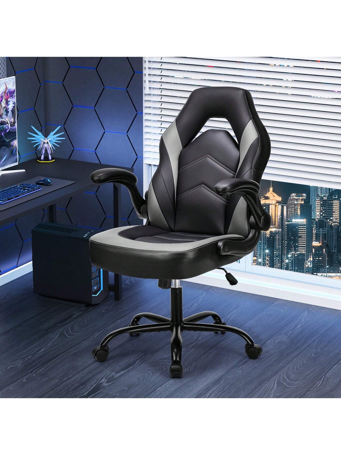 Sweetcrispy Big Tall Leather Office Chair