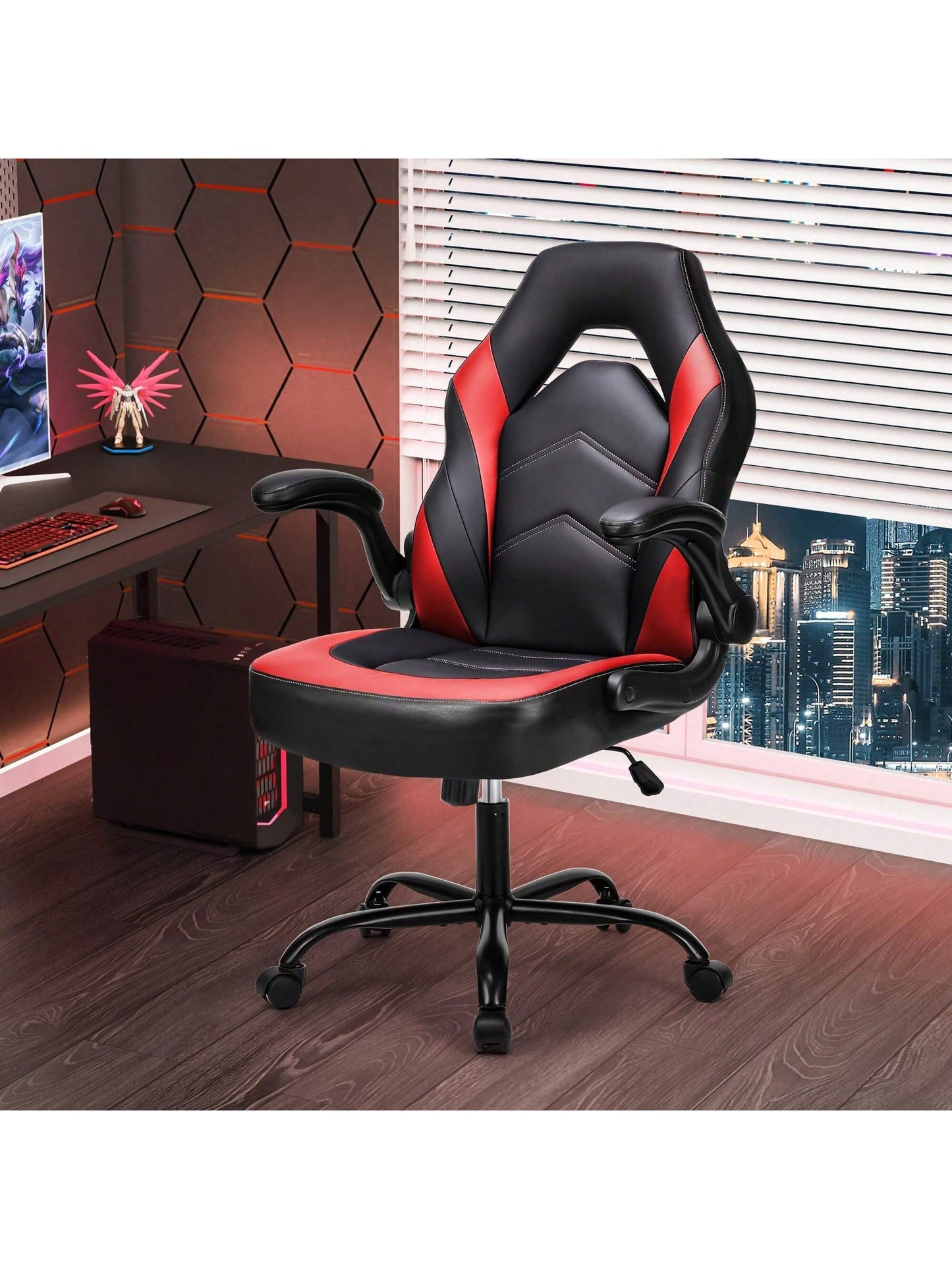 Sweetcrispy Big Tall Leather Office Chair