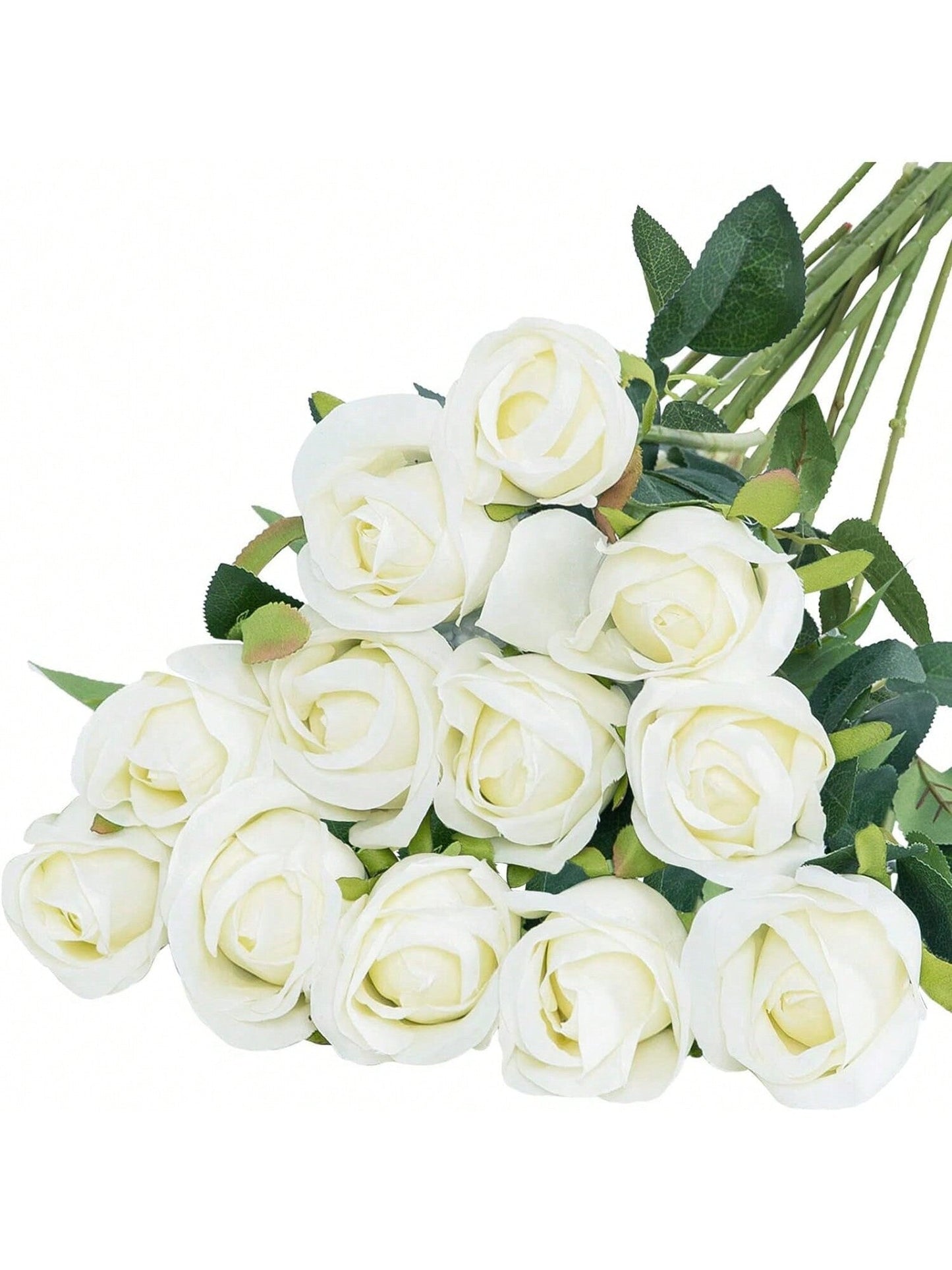 1pc/5pcs/10pcs/12pcs/20pcs Burgundy 20-Inch Artificial Roses, Premium Fake Roses, Suitable For Home Decor, Room Decor, Dining Table Decor, Wedding Decor, Bridal Bouquet, Wrist Corsage, Flower Arrangement Materials