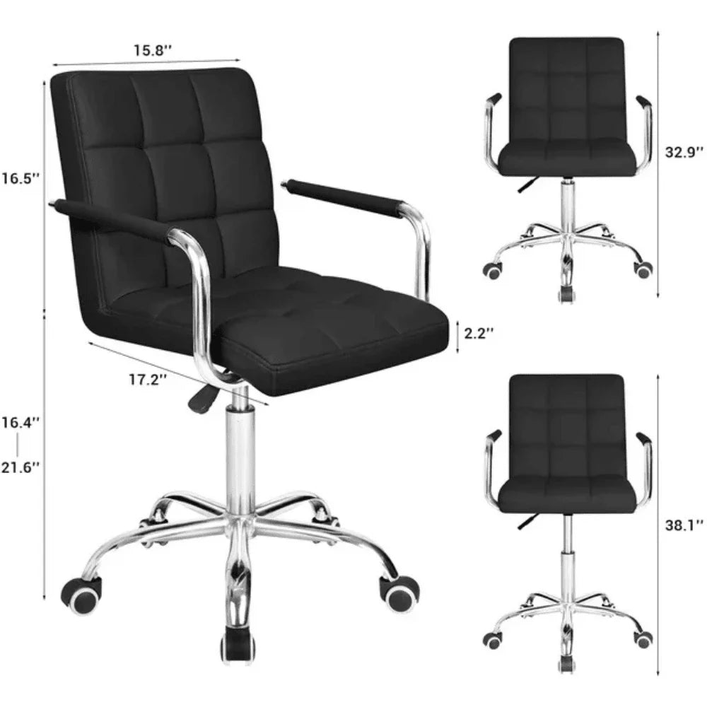 Mid Back PU Leather Office Chair