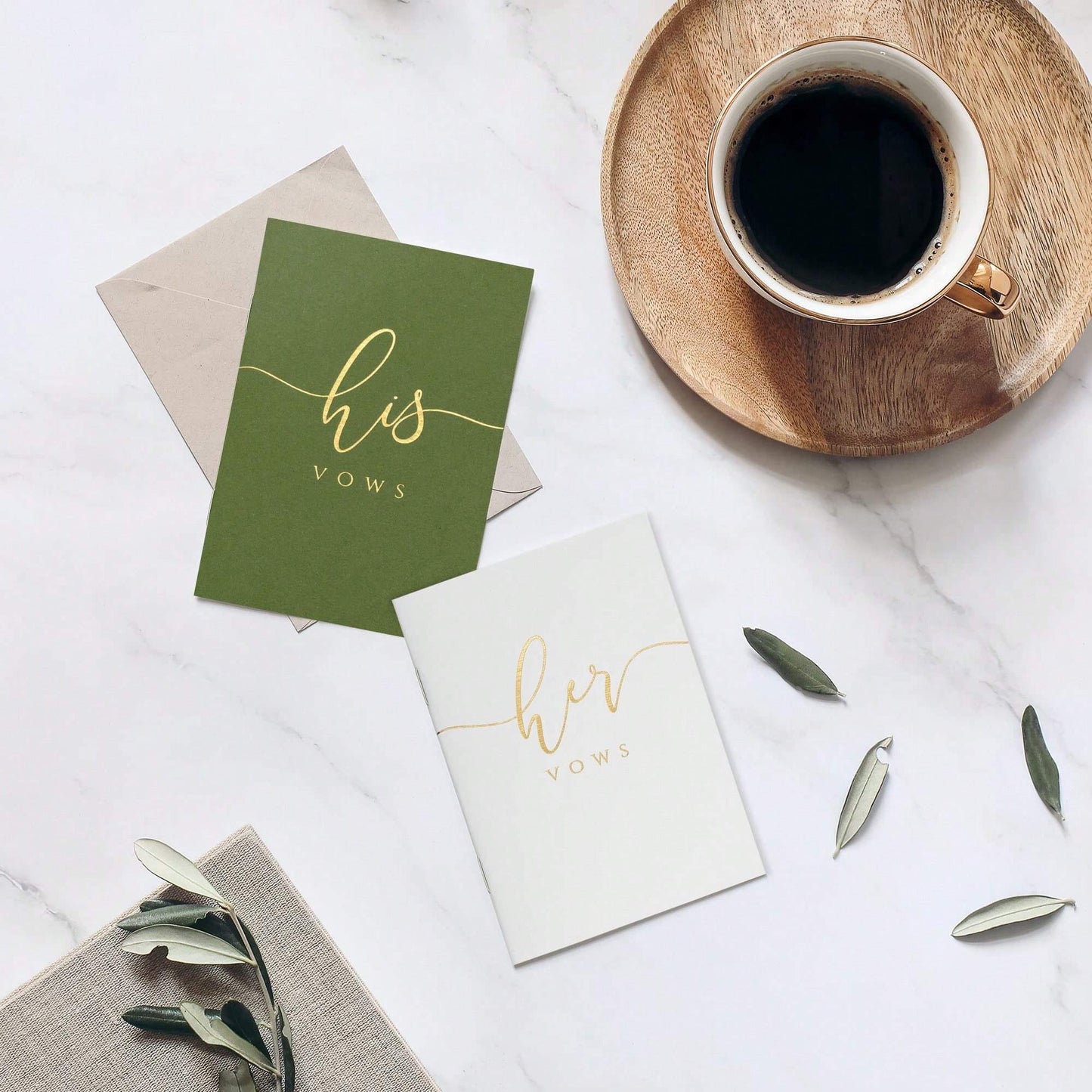 2PCS Wedding Vow Books, Vow Books His And Hers With Gold Foil Lettering, 28 Pages With Plenty Of Space To Write Your Vows, Perfect Wedding Essentials For Your Wedding Day Back To School