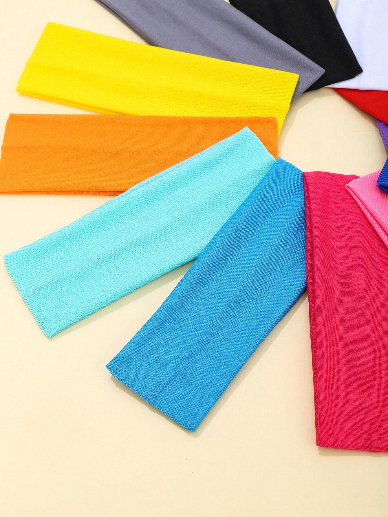 5pcs Set Wide Elastic Sports Yoga Headbands, Pink Tone Hair Band Turban Headband Sweatband, Hairband Fall Winter Hair Accessories For Women For Vacation Outfits Woman Elegant Scarf Women Bandana Soft Headwrap
