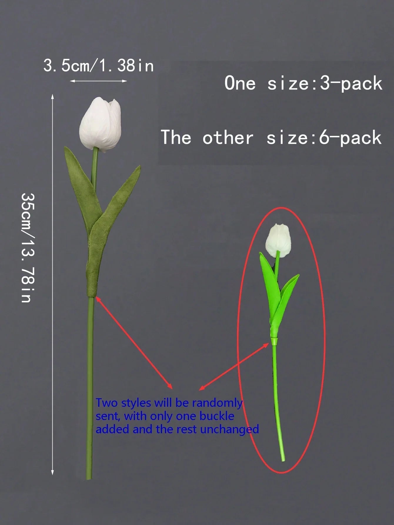 3pcs/6pcs Mini White Tulip Artificial Flowers, Wedding Home Decor, Realistic Fake Tulips Gifts Birthday Graduation