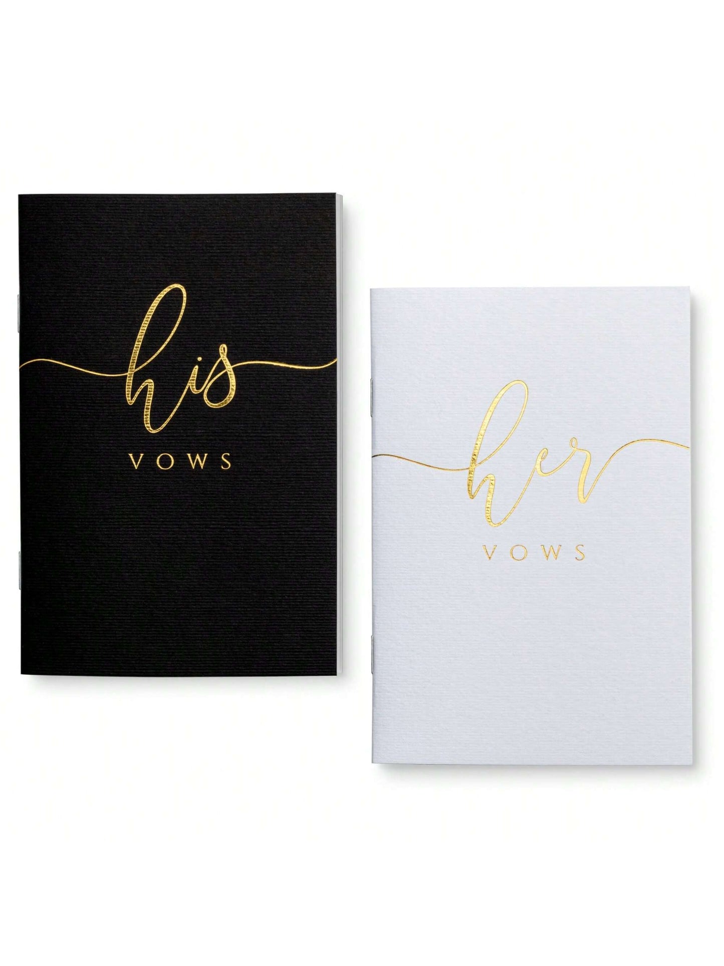2PCS Wedding Vow Books, Vow Books His And Hers With Gold Foil Lettering, 28 Pages With Plenty Of Space To Write Your Vows, Perfect Wedding Essentials For Your Wedding Day Back To School