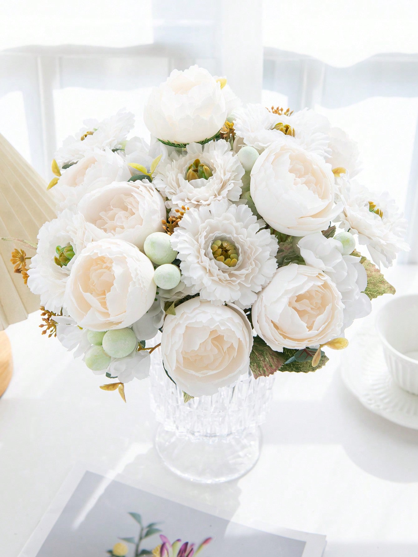 Artificial Rose Flower Bouquet Decor