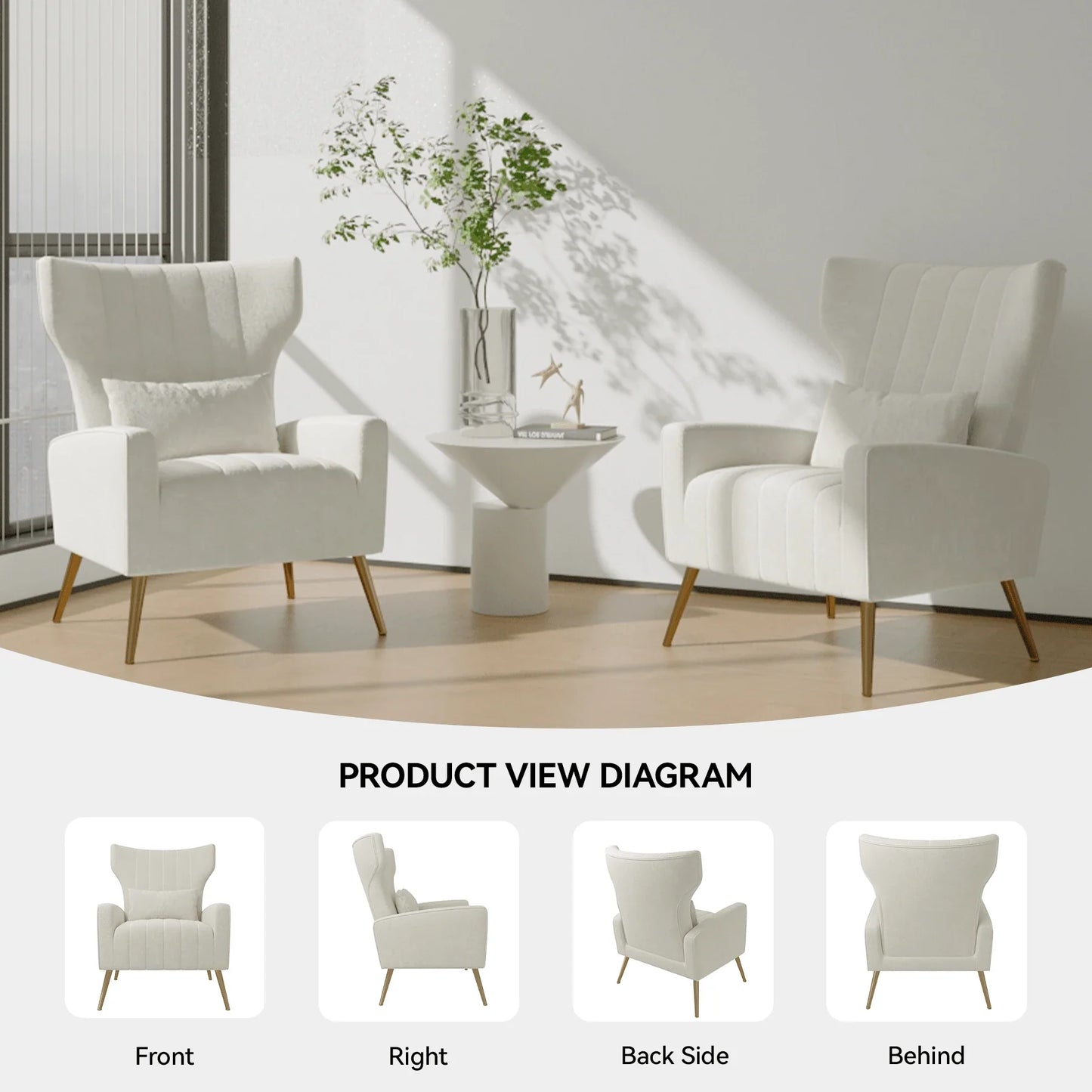 Nalupatio Velvet High-Back Lounge Armchair