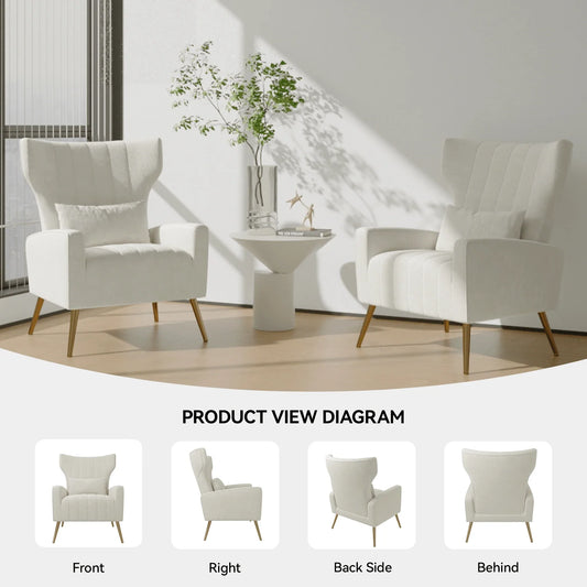 Nalupatio Velvet High-Back Lounge Armchair