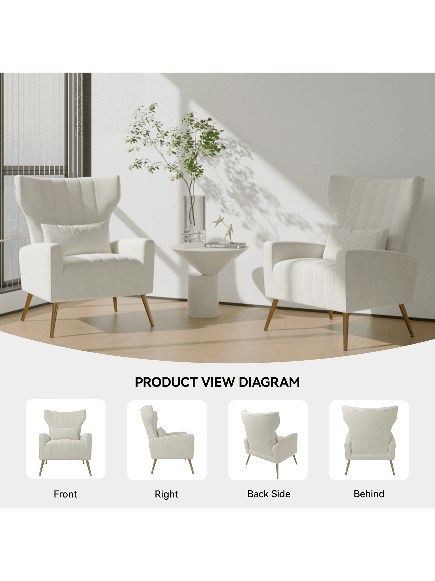 Nalupatio Velvet High-Back Lounge Armchair