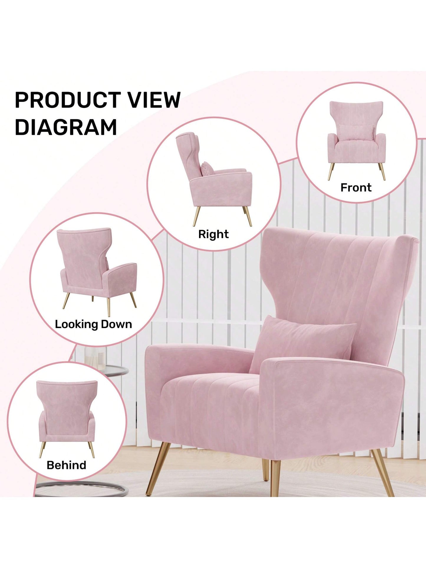 Nalupatio Velvet High-Back Lounge Armchair