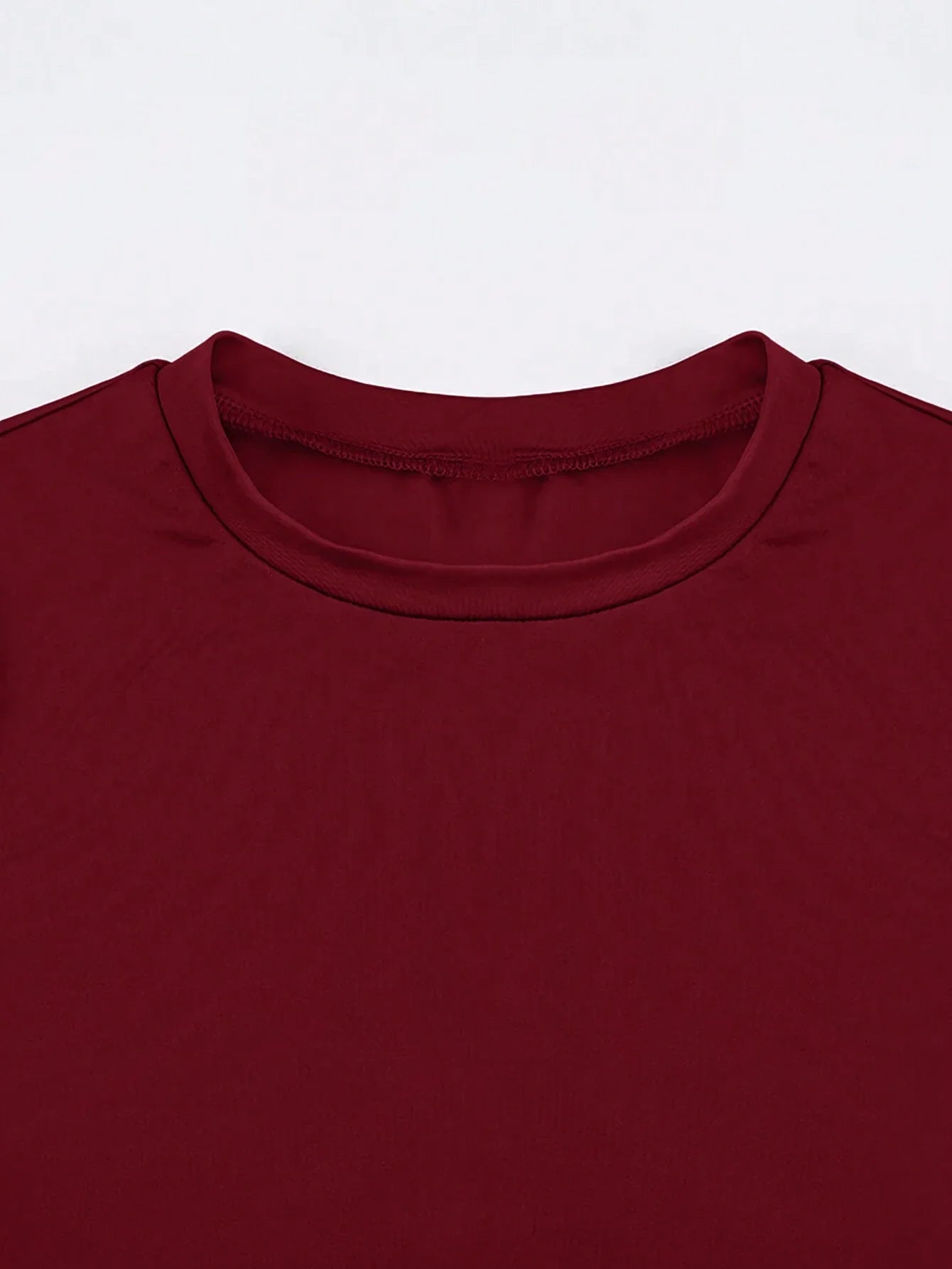INAWLY Solva Women Autumn Solid Color Fitted Crew Neck Long Sleeve T-Shirt For Spring Fall Cloth For Women