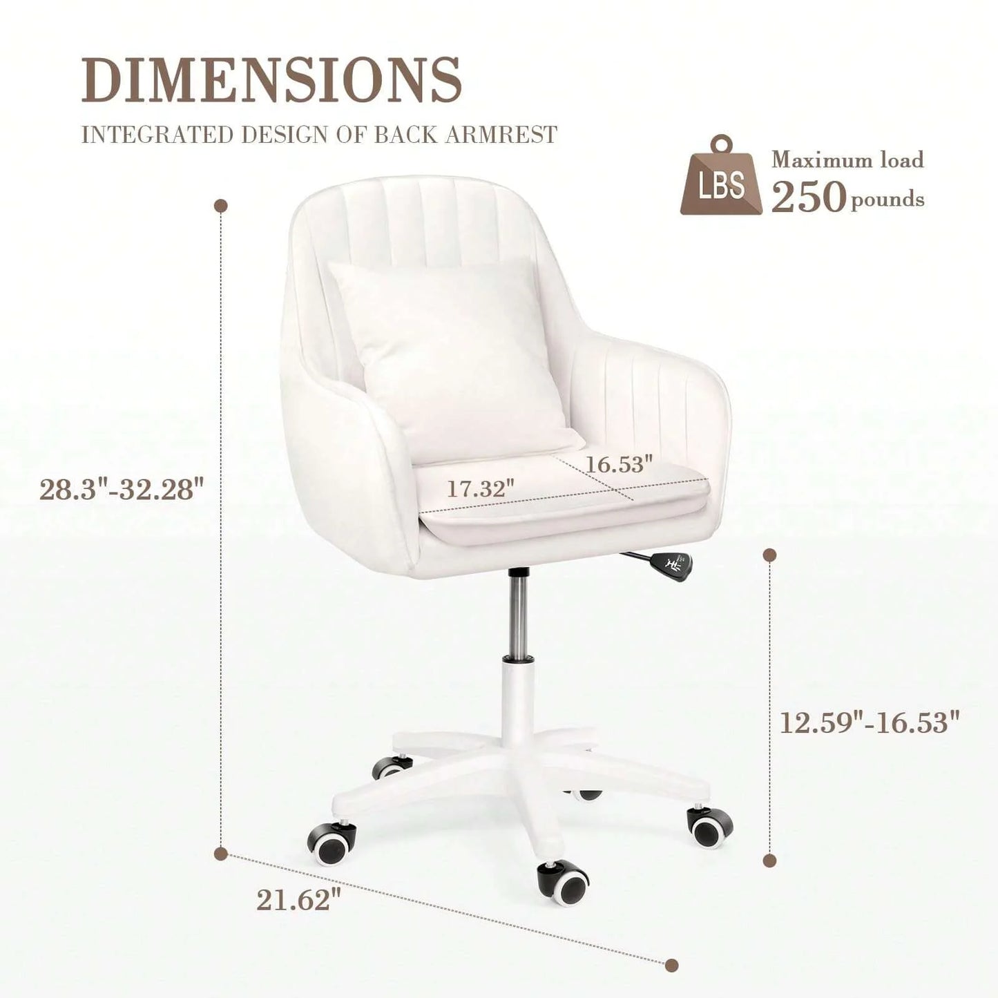 Cute Adjustable Mid-Back Office Chair