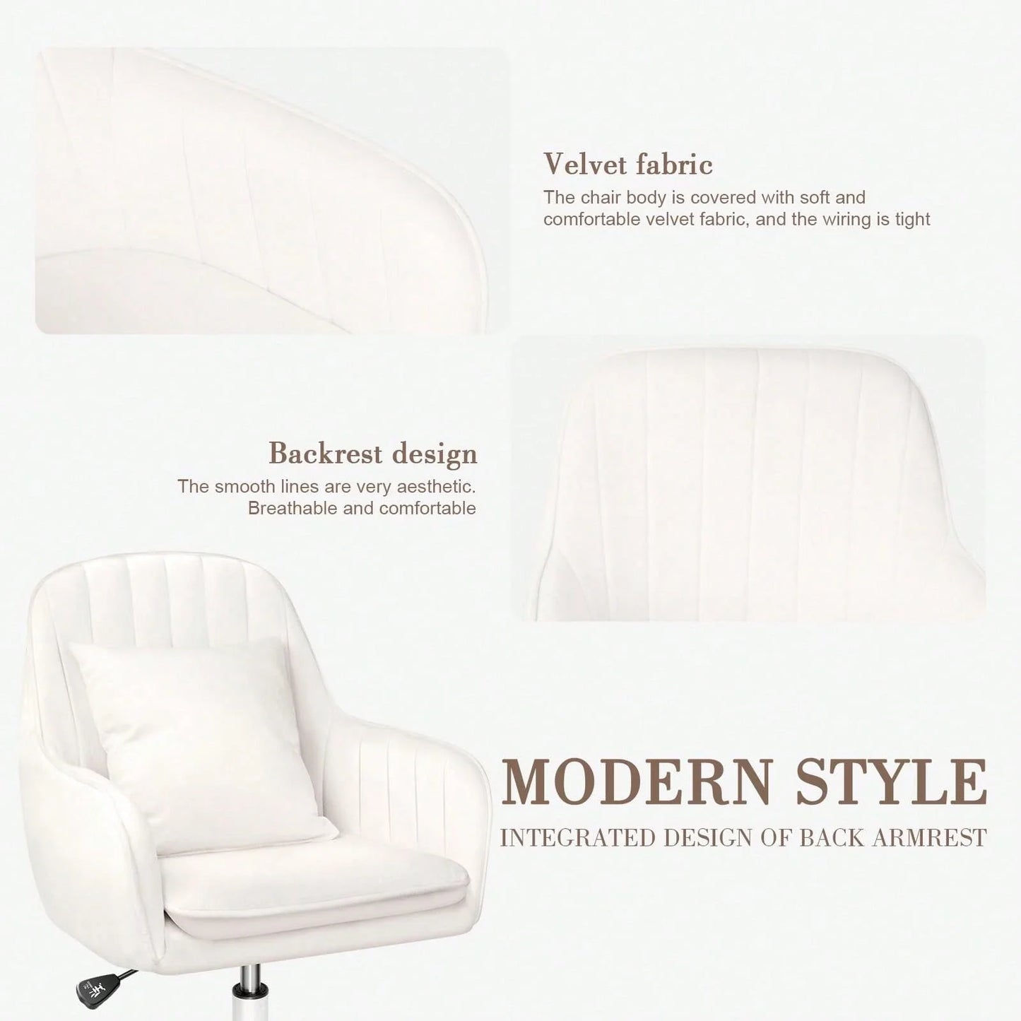 Cute Adjustable Mid-Back Office Chair