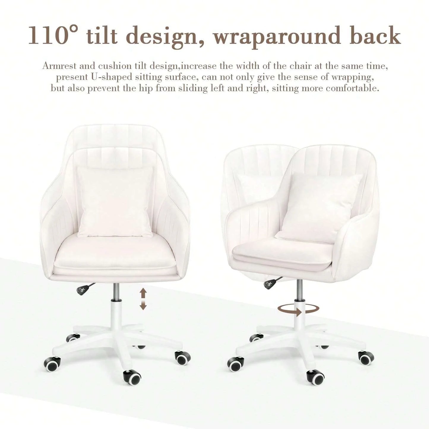 Cute Adjustable Mid-Back Office Chair