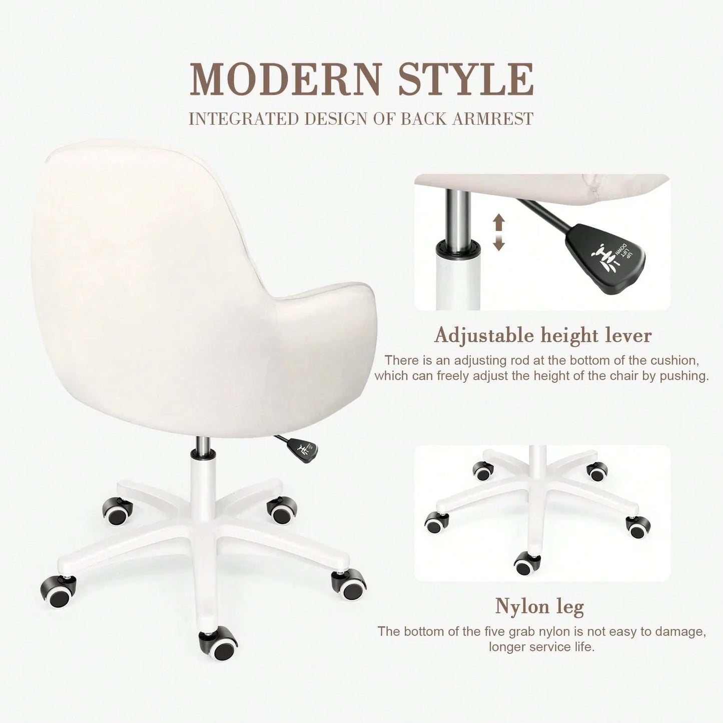 Cute Adjustable Mid-Back Office Chair
