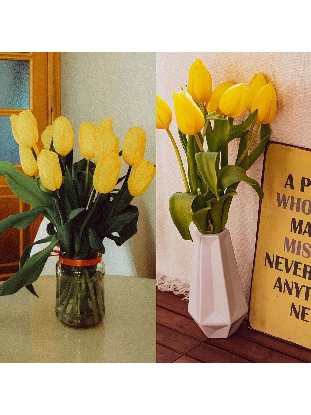 1/3/10/20/30pcs Premium Artificial Flowers, Real Touch Tulips Bouquet, Artificial Flowers For Wedding Room Home Hotel Party Event Valentine's Day New Years Gifts