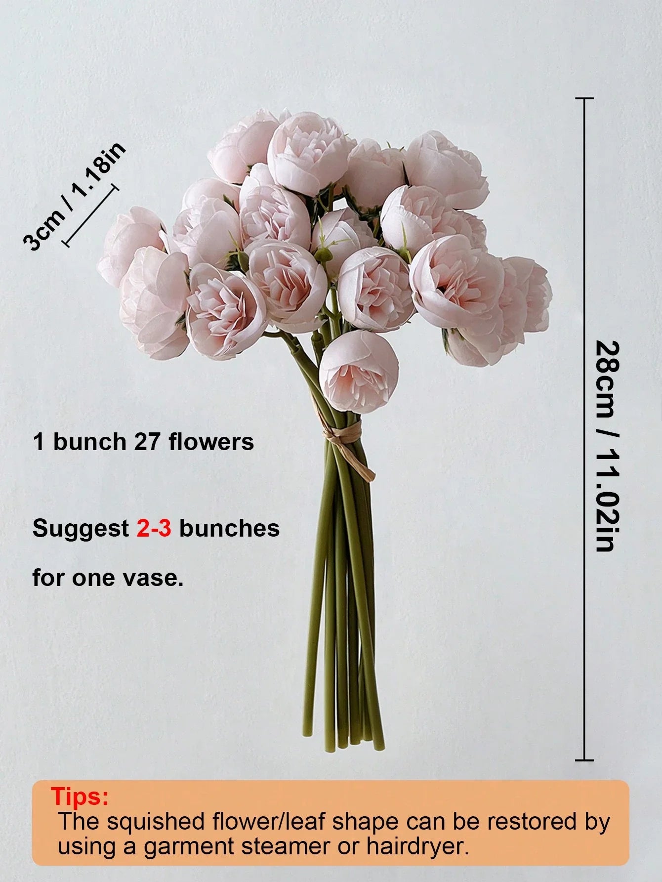 1 Bunch Silk Peony Bouquet Artificial Rose Flower 27 Flower Heads Artificial Peonies Flower For Home Wedding Party Centerpieces Arrangements Bridal Shower Decorations