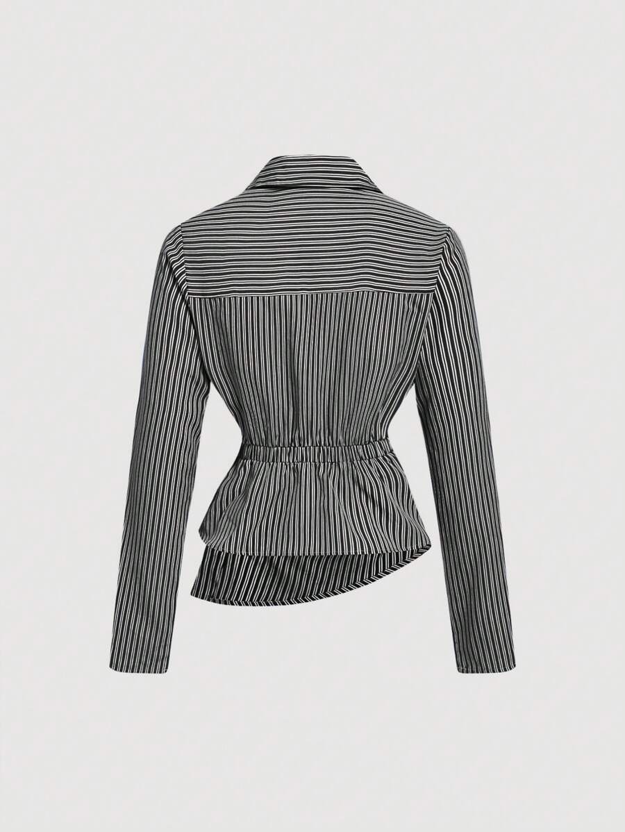 Women’s Striped Business Casual Blouse