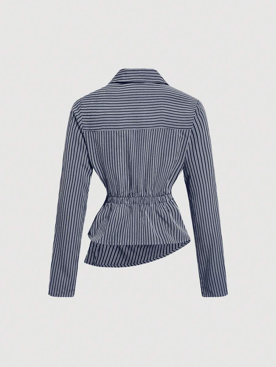 Women’s Striped Business Casual Blouse