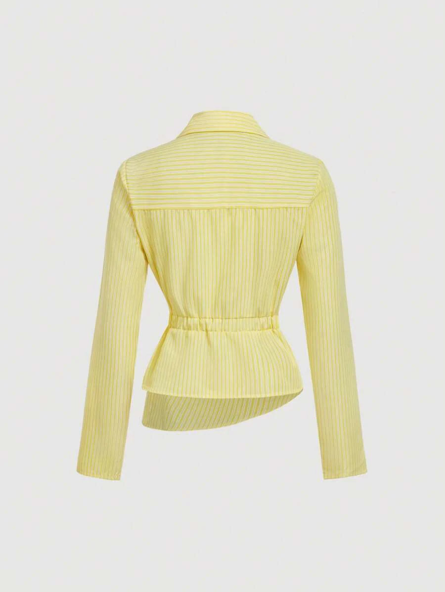 Women’s Striped Business Casual Blouse