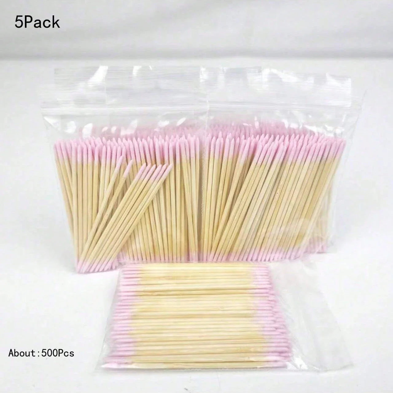 100/200/300/500/2000/5000pcs Double-Ended Nail Polish Remover Sticks, Small Dual-Tip Eyebrow Makeup Remover Tools, Approx. 100pcs/Pack (Packaged As 1/2/3/5 Packs)
