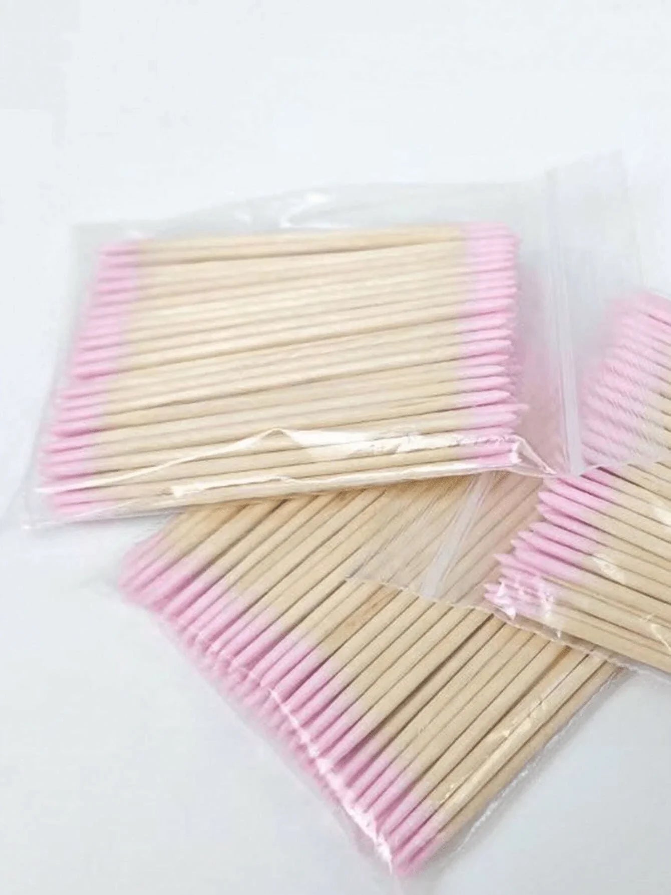 100/200/300/500/2000/5000pcs Double-Ended Nail Polish Remover Sticks, Small Dual-Tip Eyebrow Makeup Remover Tools, Approx. 100pcs/Pack (Packaged As 1/2/3/5 Packs)