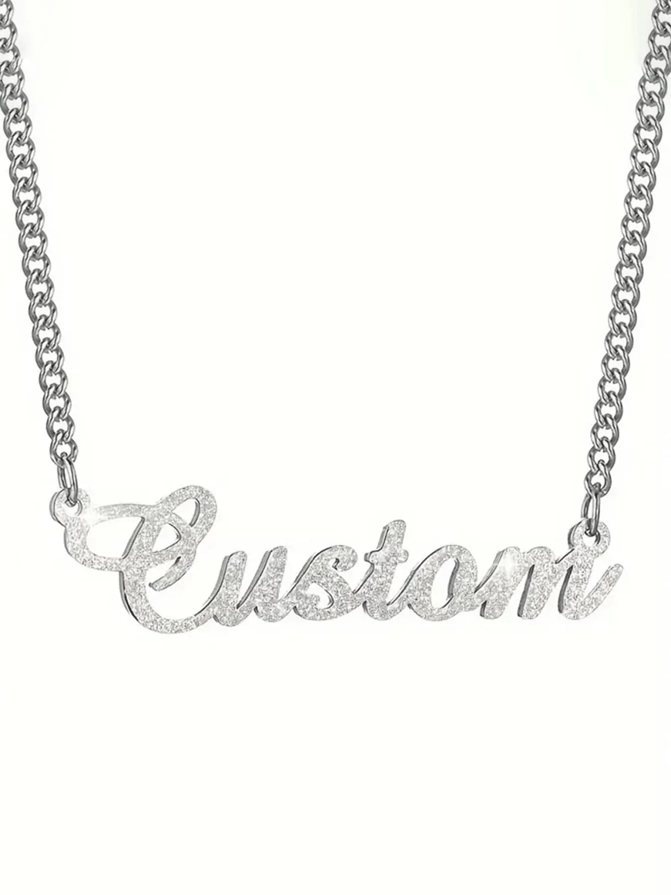 Fashionable Luxury Customized Stainless Steel Necklace, Personalized Matte Surface Pendant, Back To School Season,Back To School Fashion